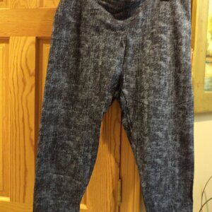 DEOLOGY Leggings  Blue and Black Print   Size: 1X ~ Super Nice   NEW with Tags